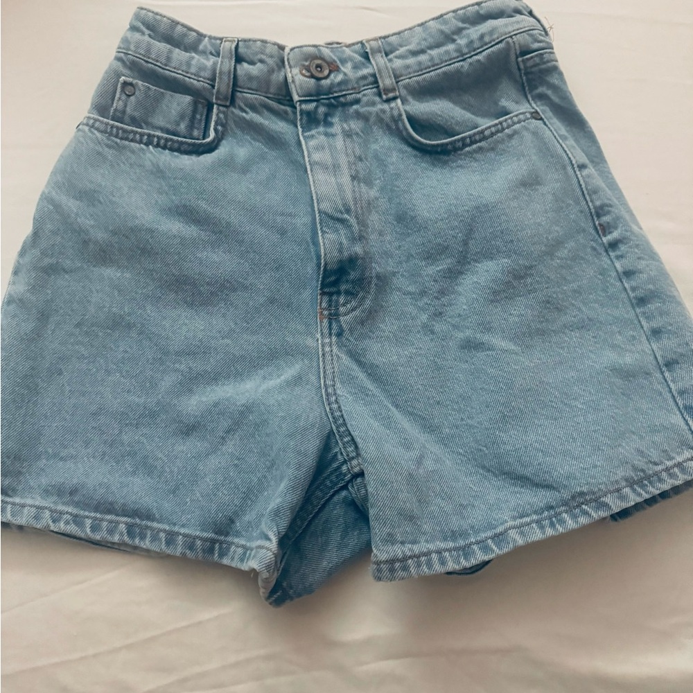 Zara Light Blue Jean Shorts
